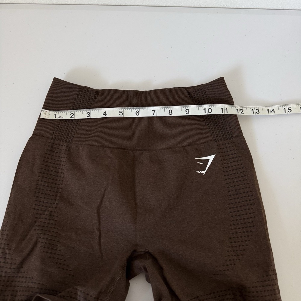 Gymshark Vital Seamless 2.0 Shorts Brown Marl Size Small 5" Inseam - Picture 3 of 6